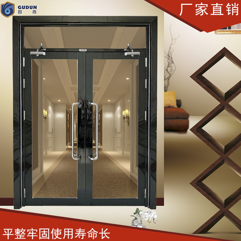 黑钛玻璃防火门