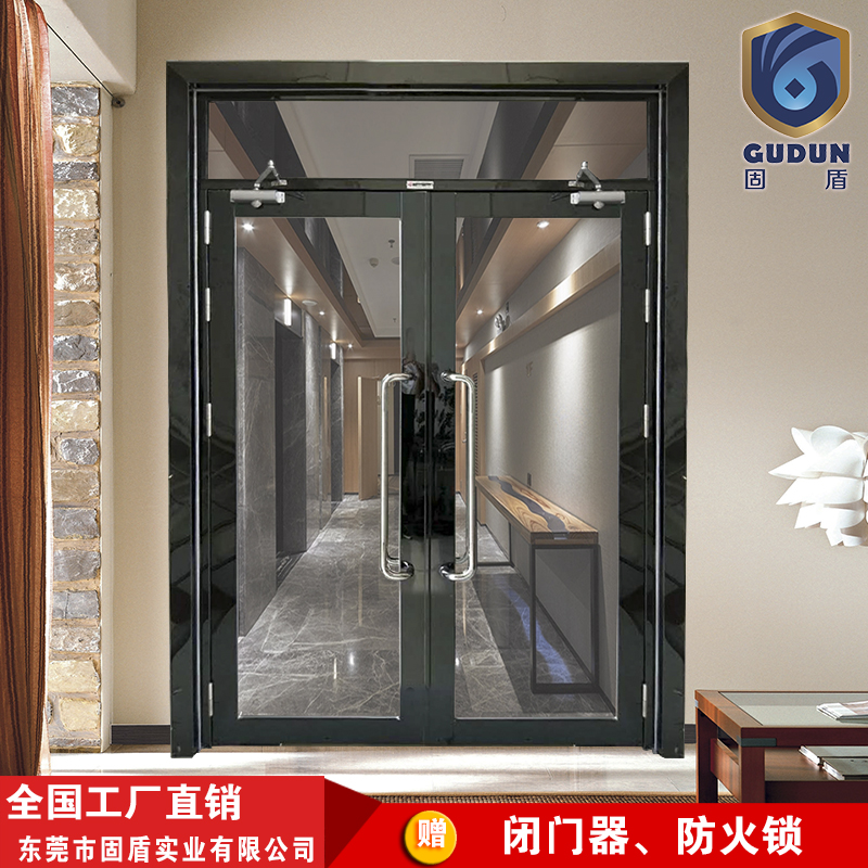 304黑钛不锈钢玻璃防火门183